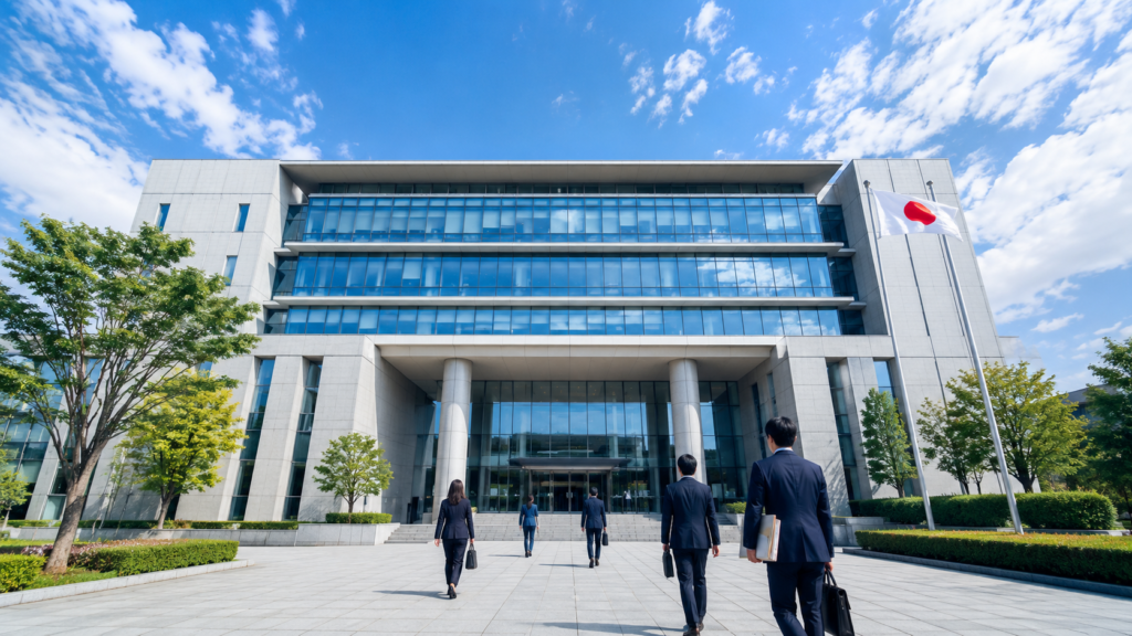 特定技能2号の在留審査を行う出入国在留管理庁のイメージ